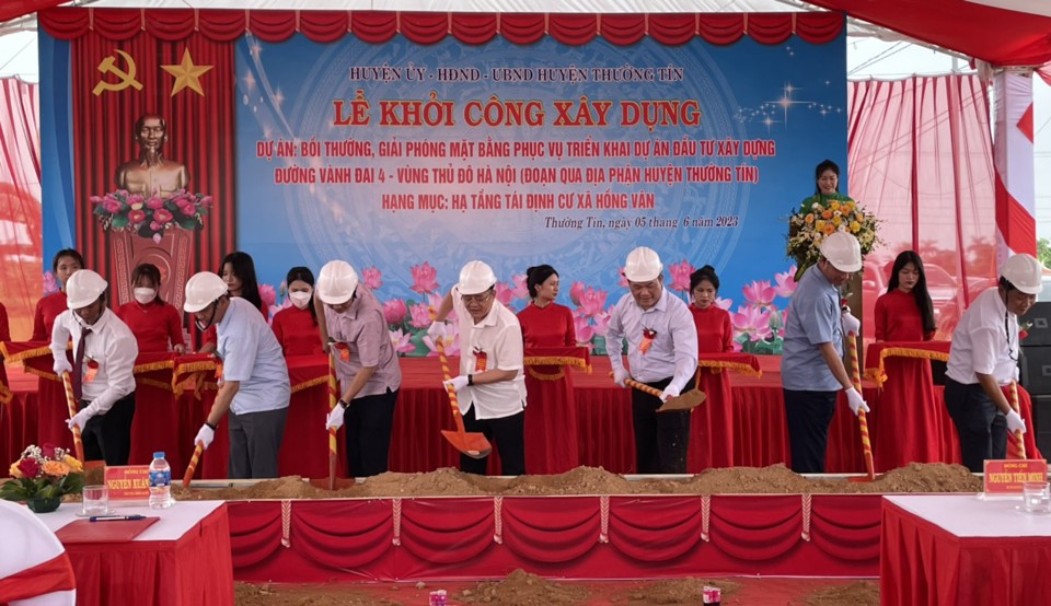 Huyện Thường Tín khởi công dự án khu tái định cư đầu tiên phục vụ Vành đai 4